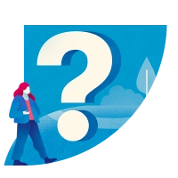 Une femme marche en se posant des questions